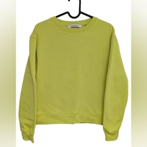 Kanuk Koroc  crewneck Sweatshirt Lime Green 100% Cotton Canada size XS